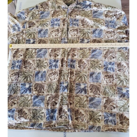 St‎ Johns Bay Mens Island Style Short Sleeve Button Down Shirt Size 3XL Cotton - Picture 7 of 7